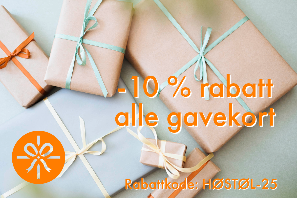 Høstsalg -10 % rabatt på alle gavekort